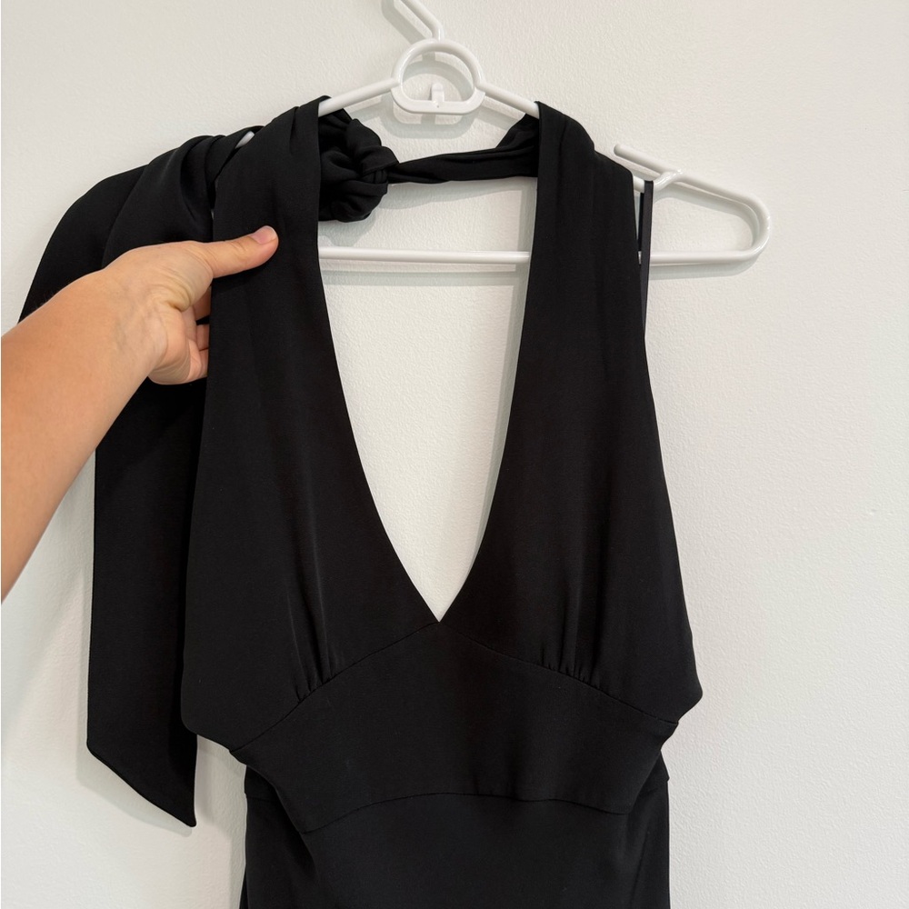 J. Crew Black Halter 100% silk Backless Dress - Picture 6 of 8